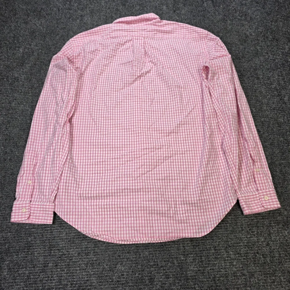 Ralph Lauren Classic Fit Gingham Shirt Men's Size XL Pink White Button Up Cotton